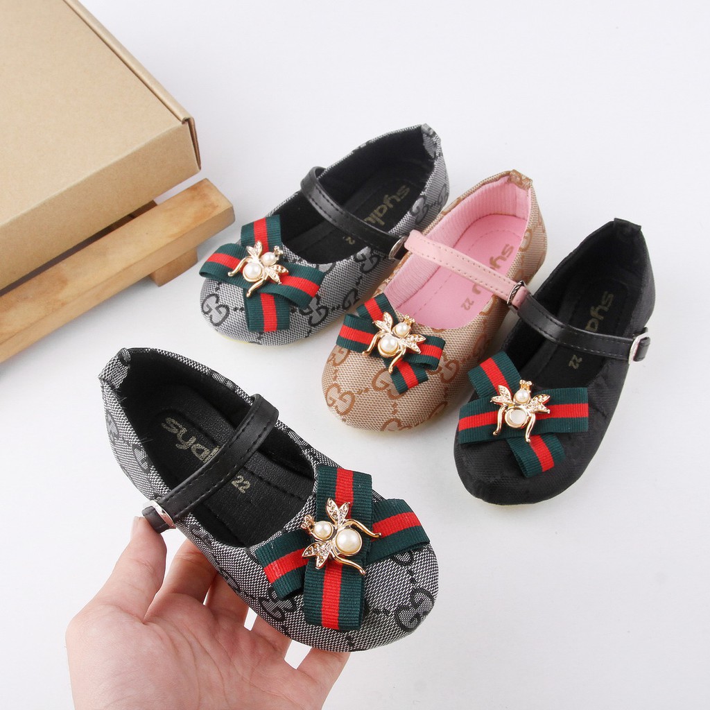 SEPATU FLAT SHOES ANAK CEWEK AKSESORIS PITA LUCU RBG