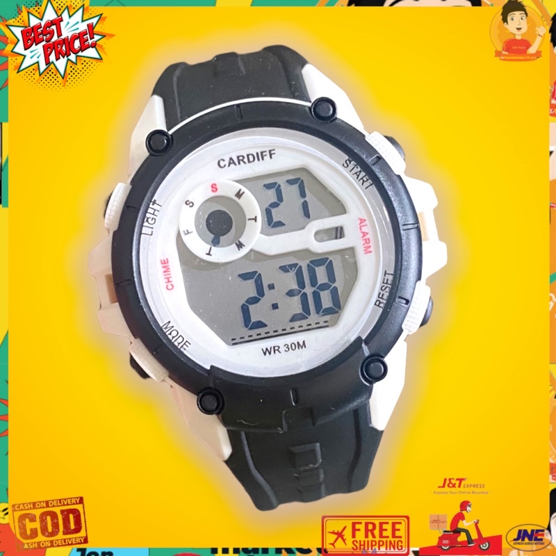 Jam tangan Digital cardiff tahan air anak anak