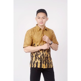 HEM BATIK  PRINTING LENGAN PENDEK KEMEJA BAJU BATIK  PRIA  