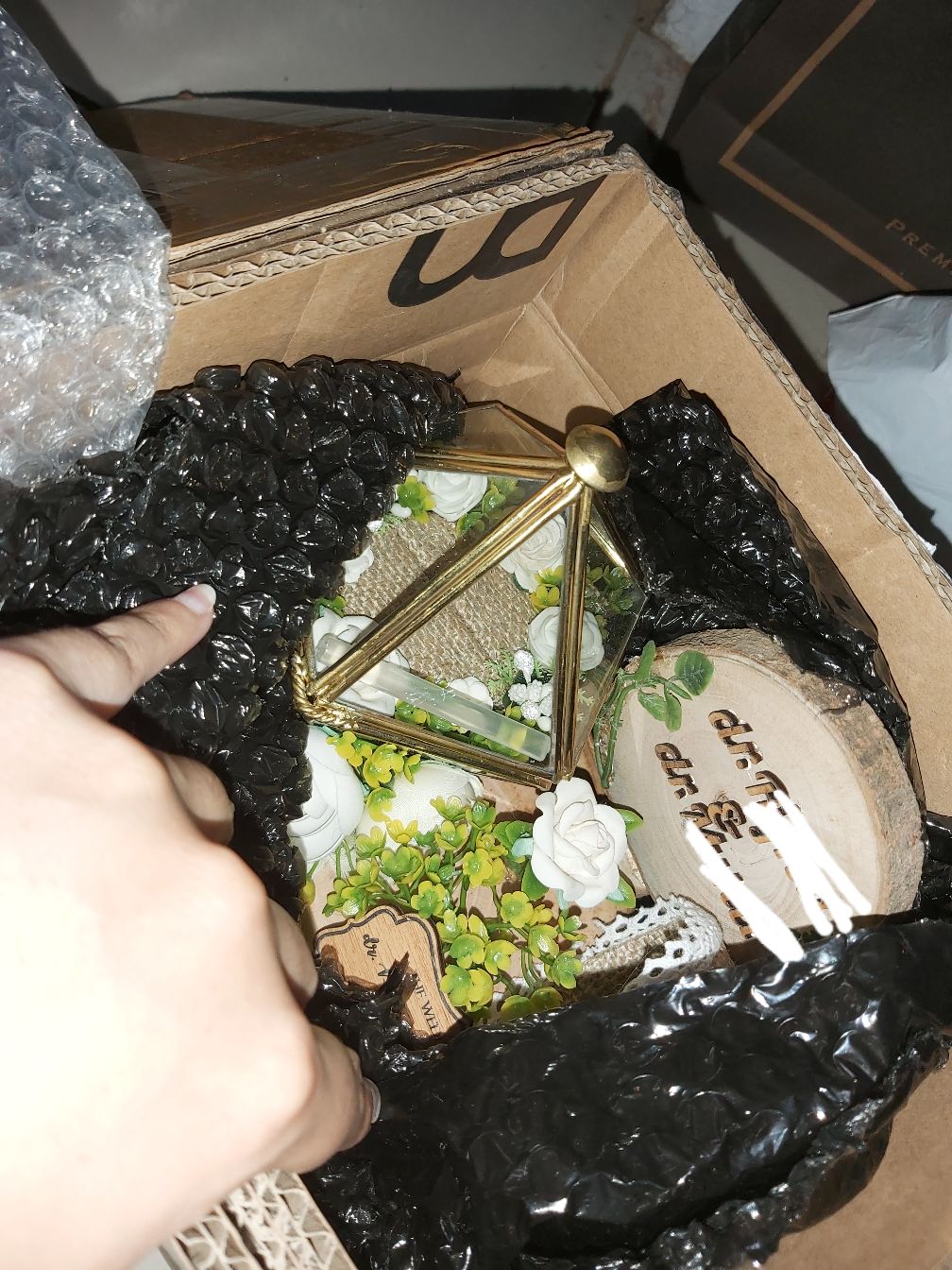 Tempat Cincin /terarrium Ringbox /ringbearer/ Tempat Maskawin/tempat Cincin Rustic /terarrium Rustic