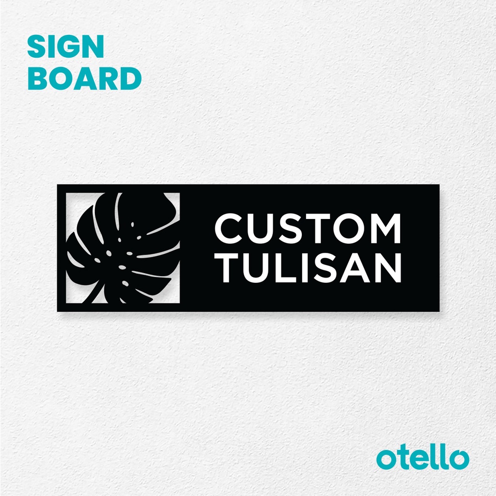 Custom Sign Board Akrilik Signage Board Acrylic Print Nama Petunjuk Ruangan Dinding Peraturan Otello Papan Tempel Acrilic Print Label Dinding Pintu Kantor Restoran Petunjuk Toko Cafe