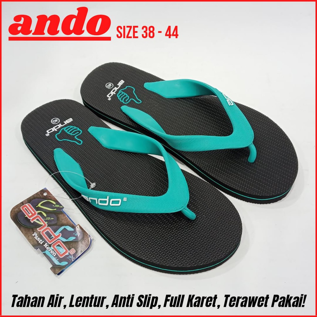 [COD] Sandal Jepit Full Karet ANDO size 38-44 Sandal Size Jumbo Sandal santai teplek super lentur ri