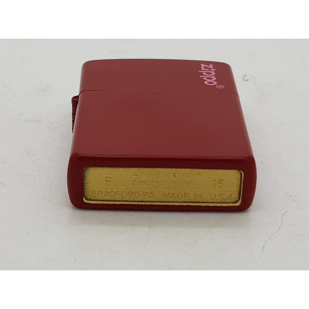 KOREK ZIPPO POLOS MERAH TUA 1 SUARA