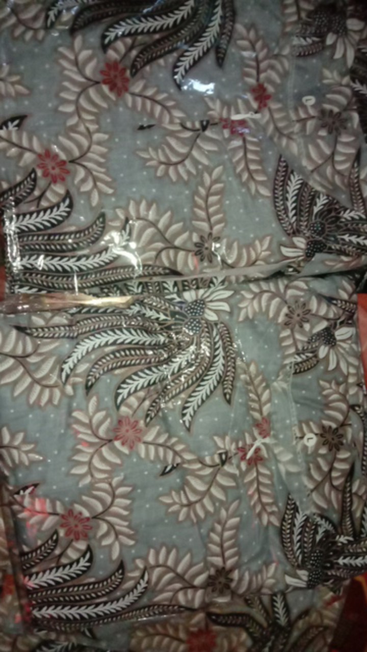 Couple Batik Tunik Modern Seragam Kerja Kantor Lengan Panjang