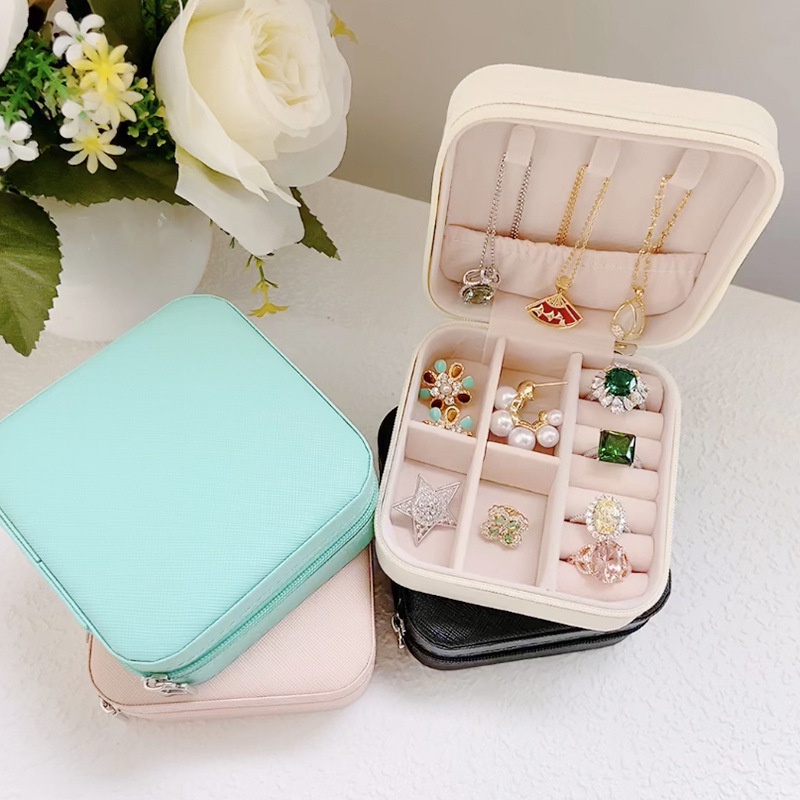 Kotak Mini Perhiasan Travel  Kotak Perhiasan Kotak Cincin Kalung Tempat  Jewelry Anting Kalung Cincin Box