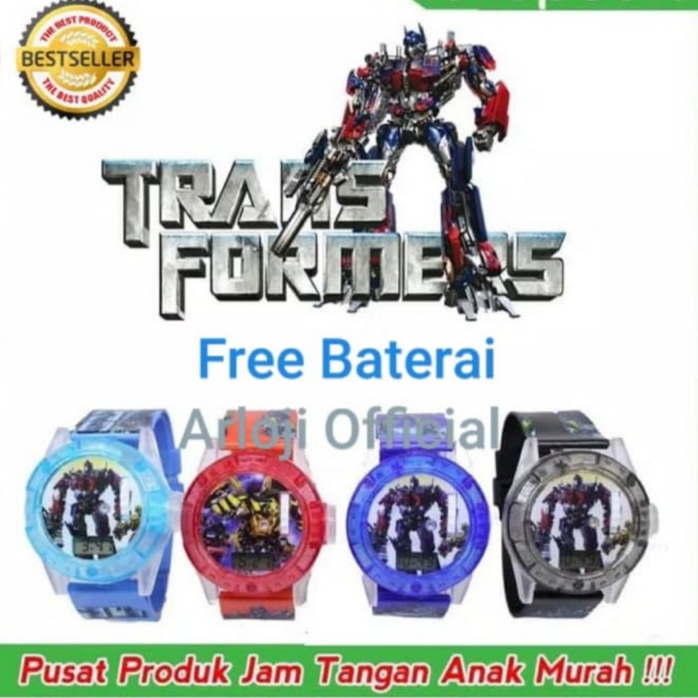 JAM TANGAN ANAK TRANSFORMERS LED PROYEKTOR