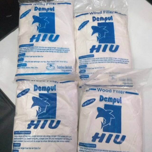 Dempul hiu woodfiller hiu dempul kayu waterbase warna putih dempul putih untuk jati belanda praktis