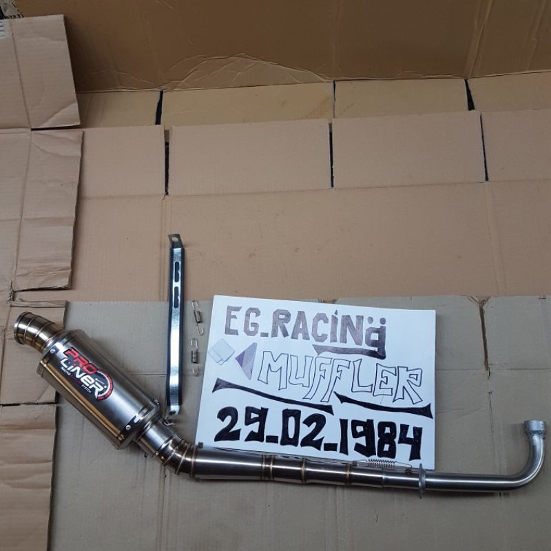 KNALPOT RACING PRO LINER SUPRA X/FIT/125 REVO BLADE GRAND KARISMA C70 JUPITER Z VEGA R/ZR SMASH DLL