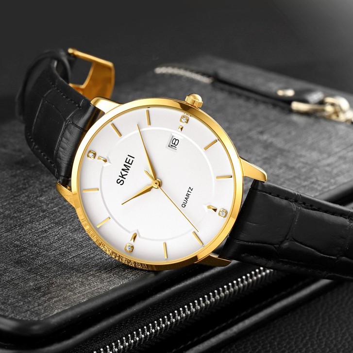 SKMEI 1801 Jam Tangan Pria Wanita Analog Model Classic Tali PU Leather MGOS-4