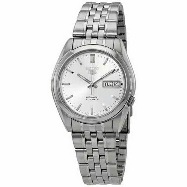 JAM TANGAN SEIKO 5 AUTOMATIC ORIGINAL PRIA SNK355K1 SILVER