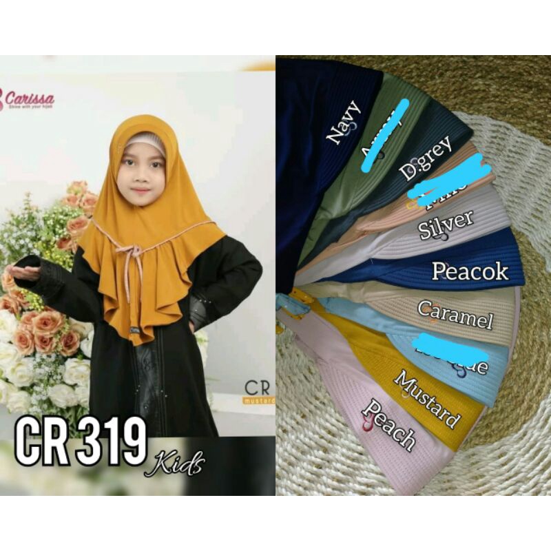 JILBAB CARISSA CR 319 KIDS TERBARU HIJAB CARISSA ANAK RAMPEL