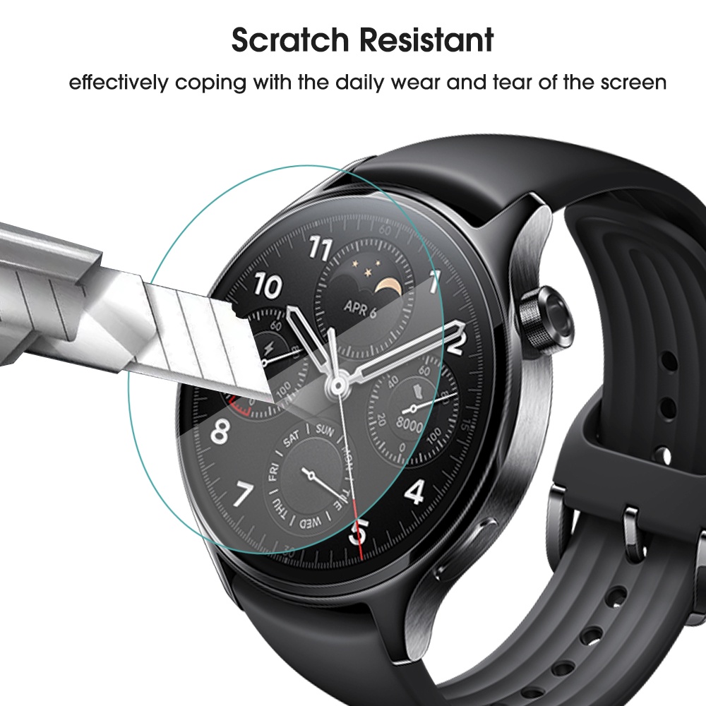 Pelindung Layar Tempered Glass Full HD Anti Gores Ultra Tipis Untuk Smartwatch Xiaomi Watch S1 Pro