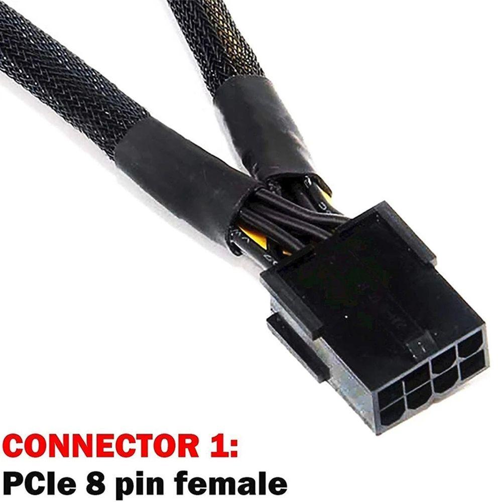 AUGUSTINA Kabel Power High Quality GPU 8pin (6+2) Male Female to Male PCIe Adaptor 8pin Female to Dual 8pin (6+2)