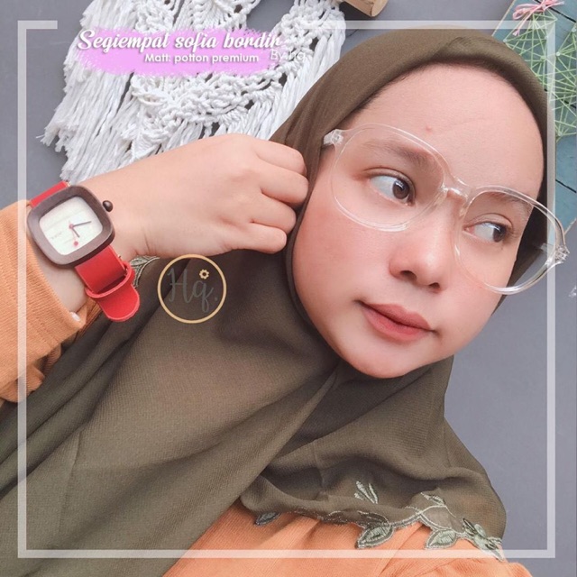 Hijab segi empat bordir