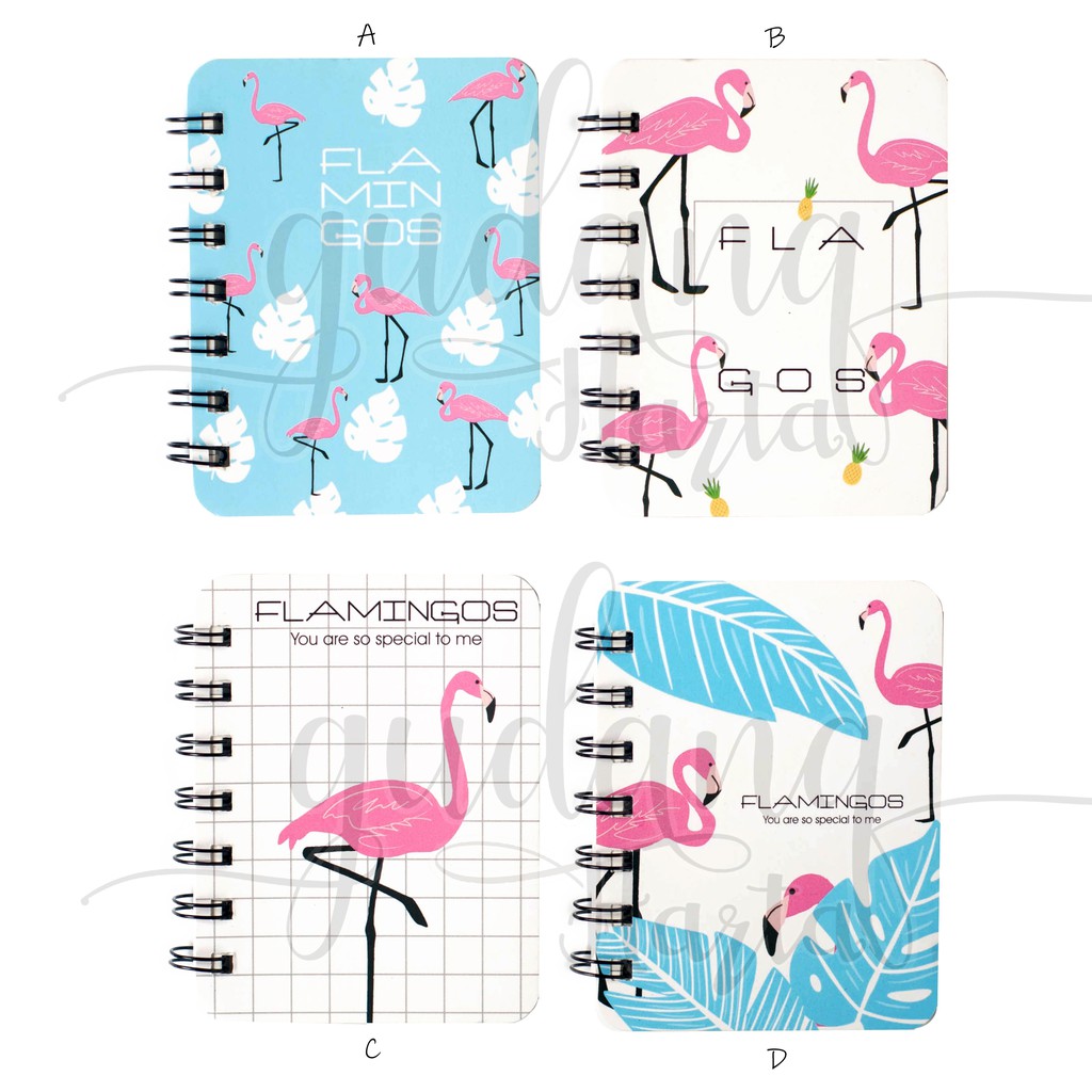 

Notebook Mini Spiral Flamingo Blue Buku Catatan Burung Unik GCC 308137