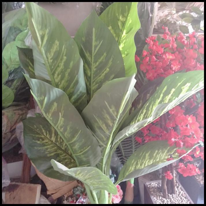 Daun Keladi Artificial Bunga Plastik Bunga Hias