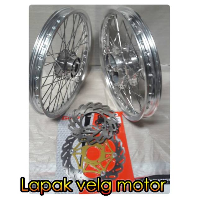Velg untuk motor ninja r& ni ja rr ring v rossi uk 140,160x17 wm silver