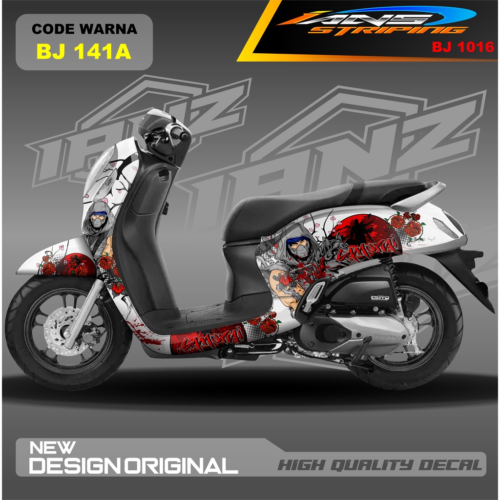 STICKER SCOOPY DECAL ANIME FULL BLOK MOTOR / STICKER DECAL  HONDA SCOOPY FULL BODY / STICKER VARIASI SCOOPY TERBARU  / STICKER SCOOPY