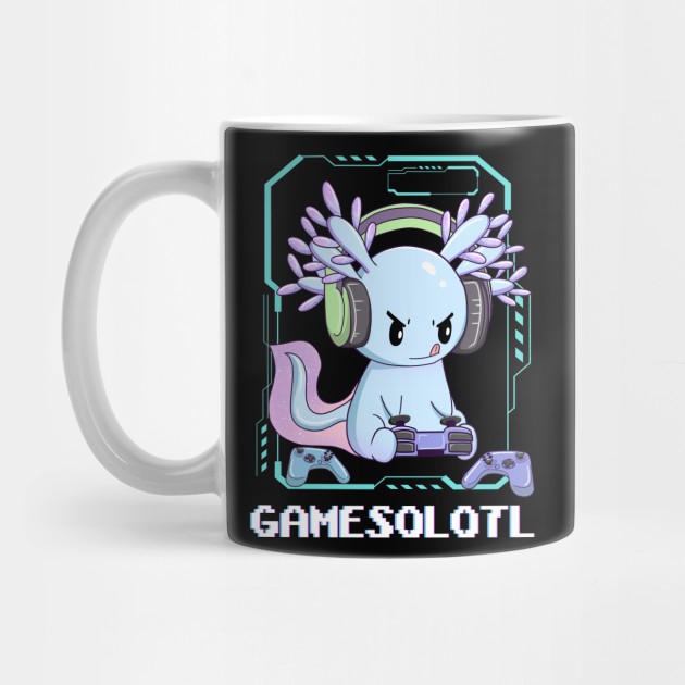 Mug Gamesolotl Gamer Axolotl Fish Playing Video Games