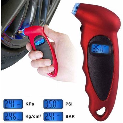 Lcd Digital Tire Tyre Air Pressure Gauge Tester Alat Diagnostik Ban Mobil Auto Motor