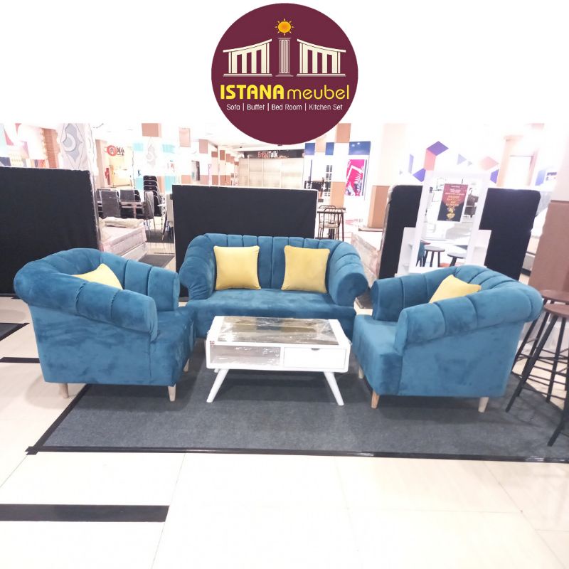 Set Sofa Retro + Meja Lujito