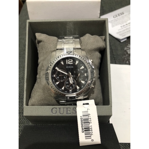 Jam tangan guess original silver COMMANDER GW0056G1