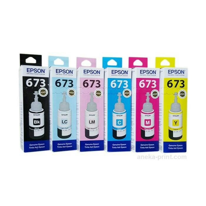 TINTA EPSON 673 BK / C / M / Y / LC / LM ORIGINAL 100%