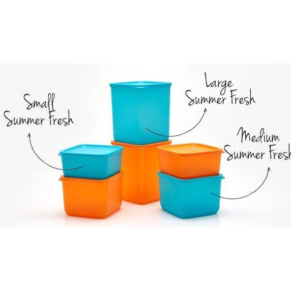 Tupperware Summer Fun Summerfun Miniset 3 Pcs Alat Makan Minum Original