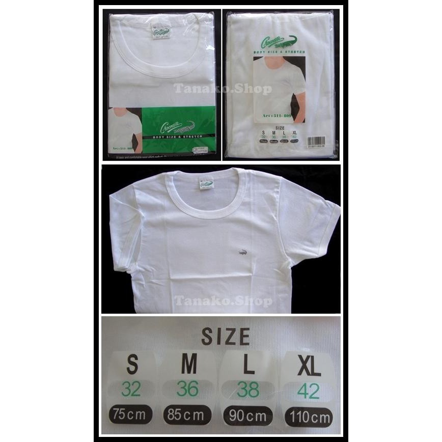 TERLARIS KAOS OBLONG CROCODILE PUTIH