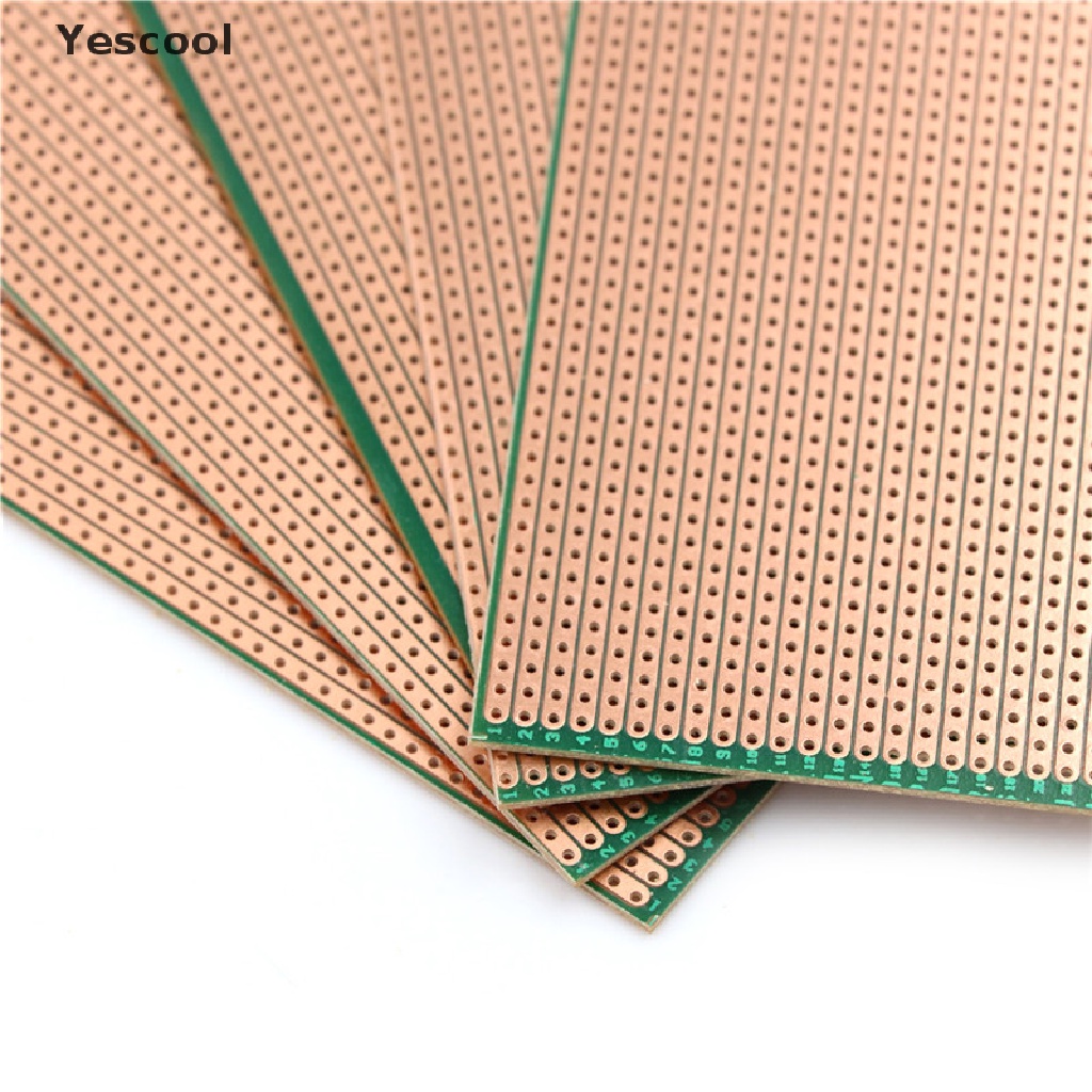 Yescool 5pcs Papan Sirkuit PCB Uncut 6.5x14.5cm