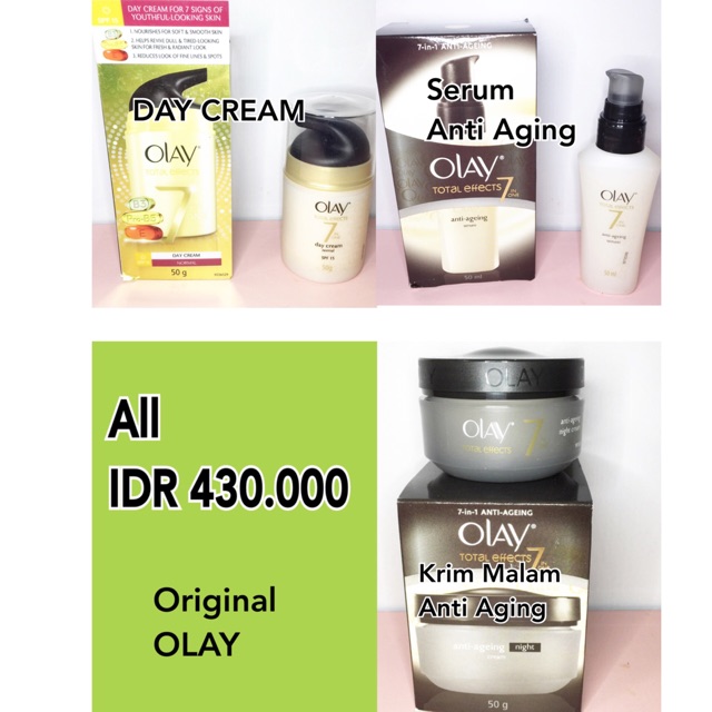 PAKET ISI 3 OLAY TOTAL EFFECTS 7-IN-1