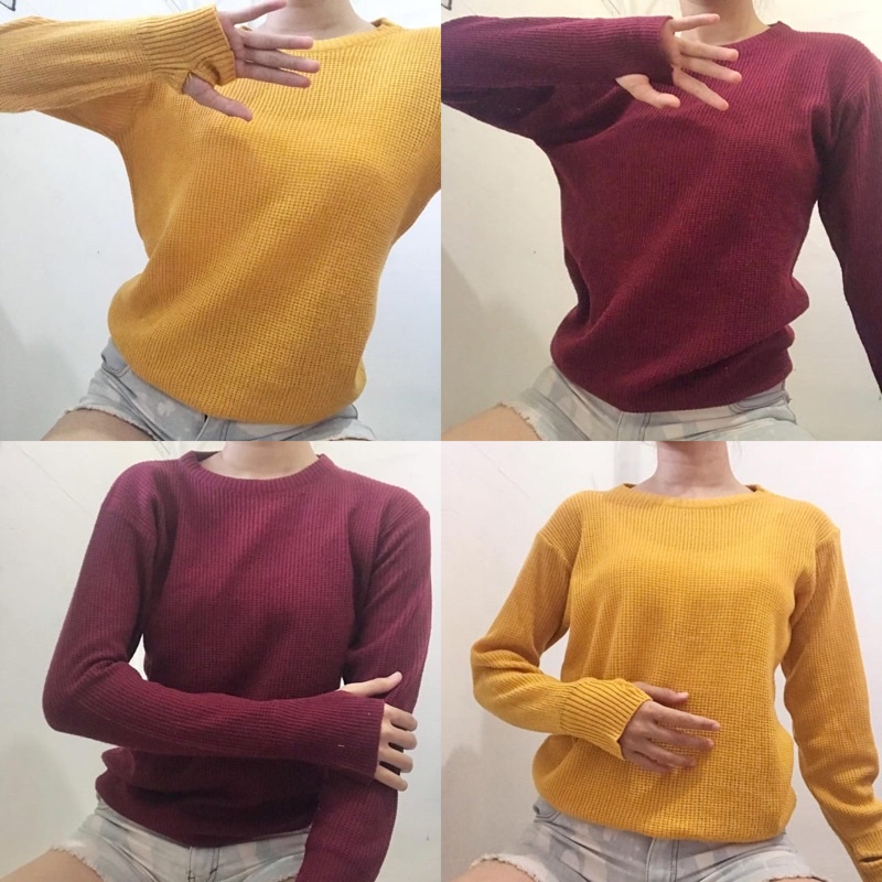 sweater rajut roundhand wanita | atasan rajut