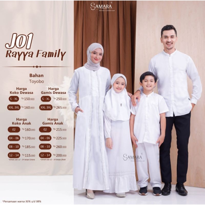 Sarimbit Original J01 Rayya Family White by Samara sarimbit Keluarga Sarimbit Terbaru 2022 Sarimbit 