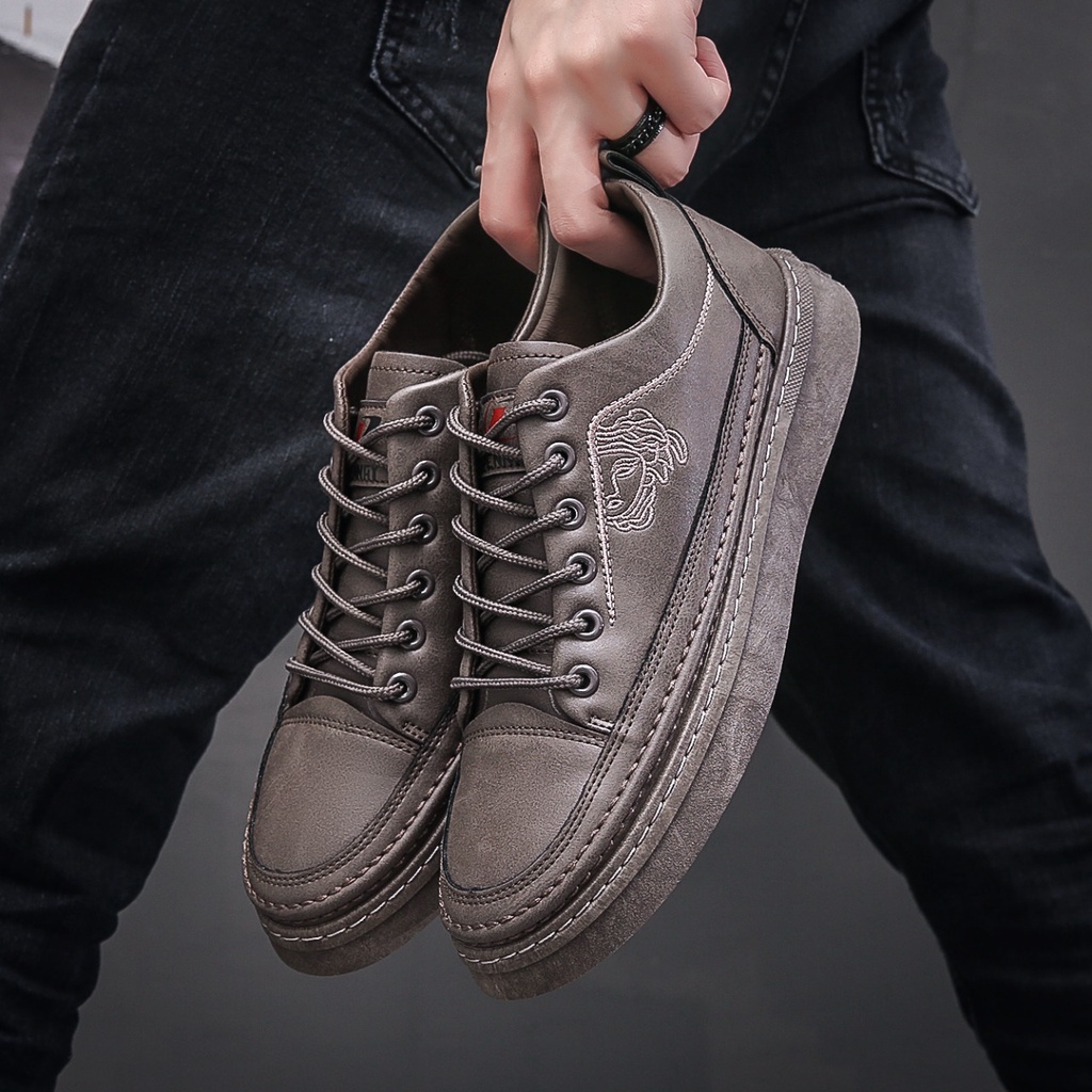 Sneakers Casual Import Pria Kulit / Sepatu ROMAN Street Casual Outdoor