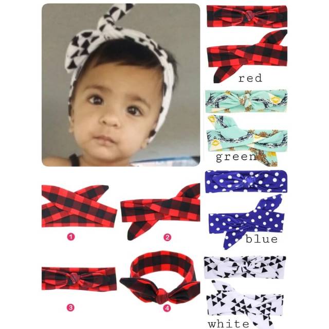 BANDANA BANDO PITA ANAK BAYI BABY HEADBAND HAIRBAND BUNNY RABBIT