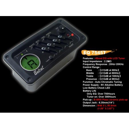 Pre Amp Gitar Akustik EQ-7545T Belcat