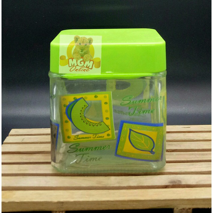 Toples Kotak Kaca Maestro / Toples Kaca / Tempat bumbu / Madu / Kacang