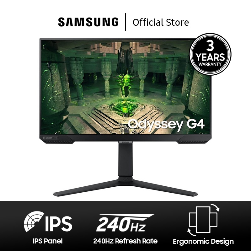 SAMSUNG Odyssey G4 25" G40B IPS FHD 240Hz G-Sync HDR Gaming Monitor - LS25BG400EEXXD