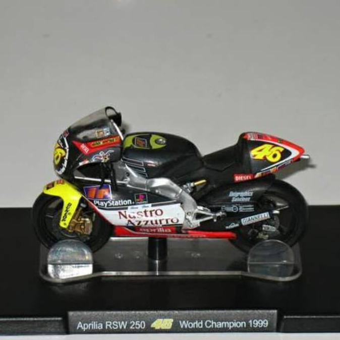 Diecast Miniatur Motogp Leo Models Valentino Rossi 1999 Aprilia Rsw250 - Termurah 