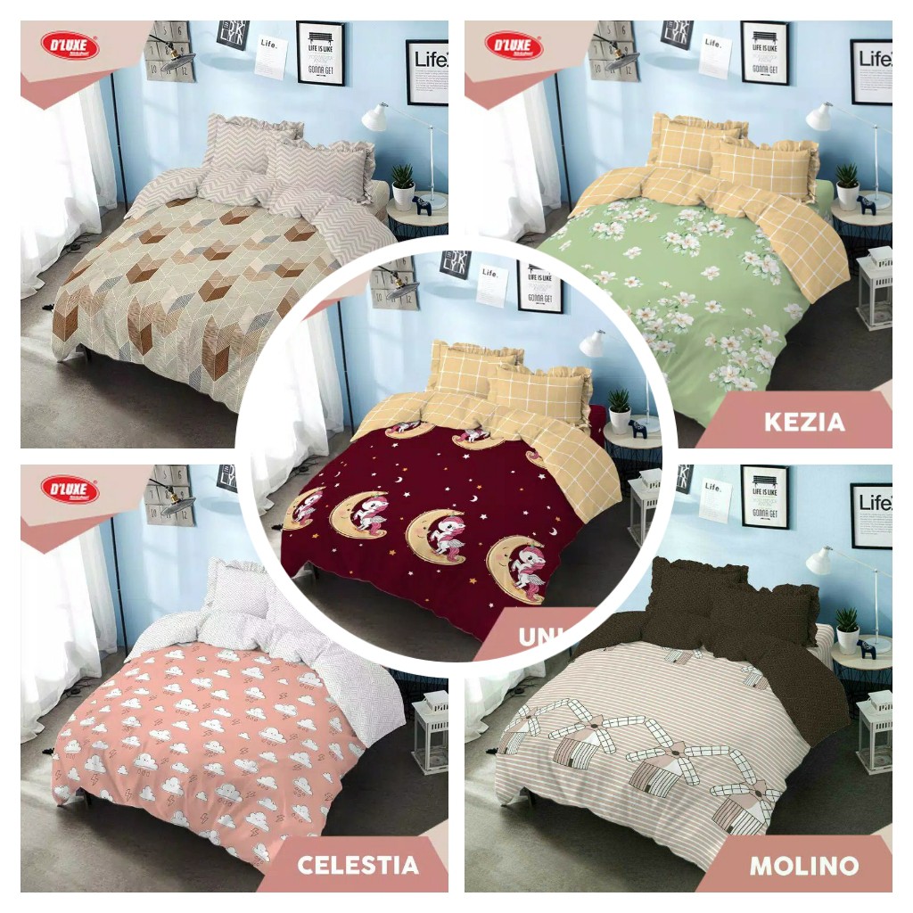 Kintakun Bedcover 160 x 200 Rumbai  Motif - Bedcover Kintakun Dluxe Queen Size