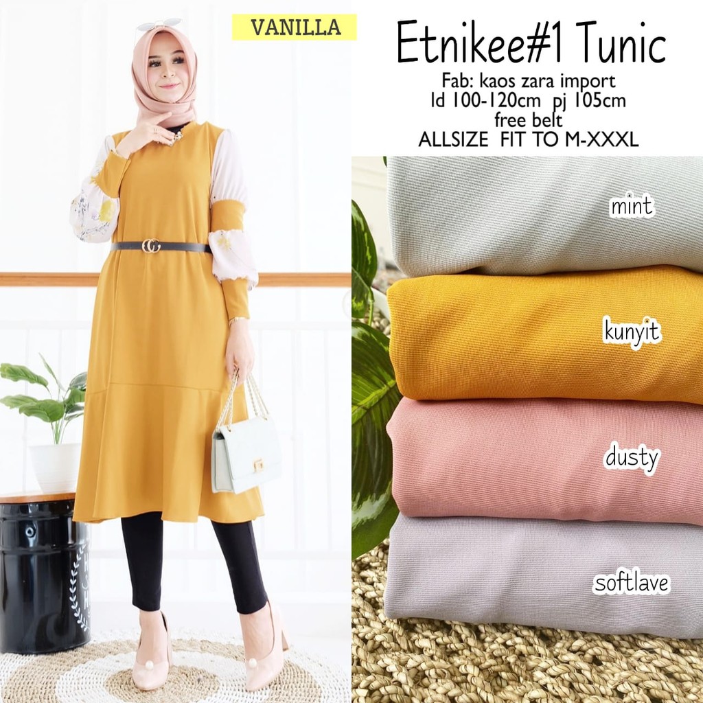 AllForYou Jual Tunik Wanita Kaos Zara Import ETNIKEE TUNIK