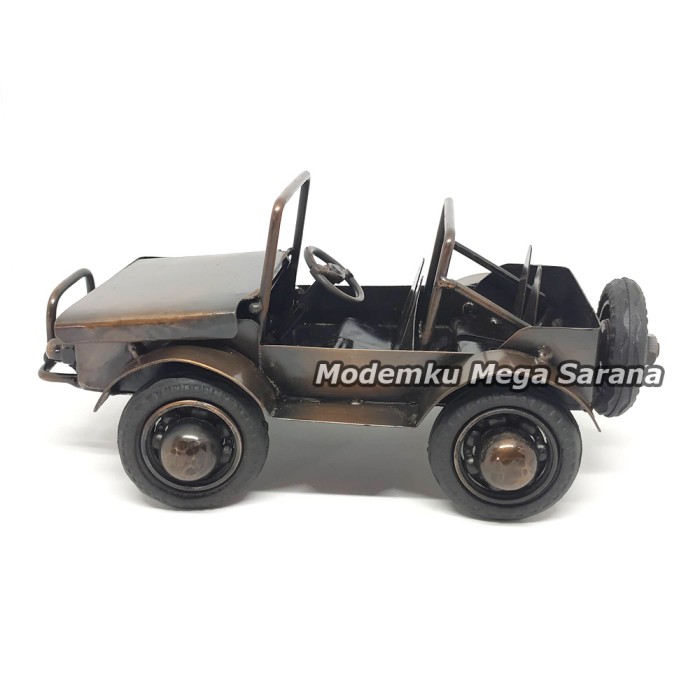 Miniatur Jeep Willys Welly Nex Diecast Besi 20x10x10 cm