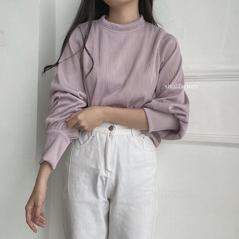 Kemeja Wanita Terbaru Tartan Berkualitas Flanel Oversize Casual B9F7 Hits Motif Polos Lengan Panjang