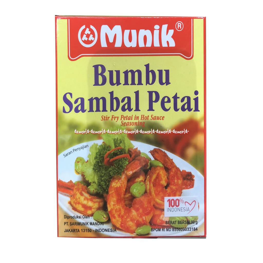 Munik Bumbu Sambal Petai Stir Fry Petay in Hot Sauce Seasoning Bumbu Instan 70gr