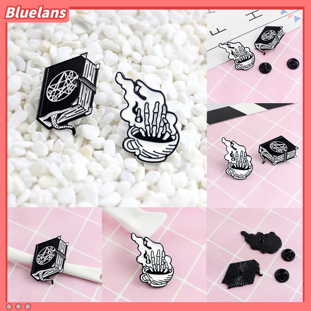 Bluelans Pin Bros Lencana Bentuk Buku Kopi Untuk Unisex