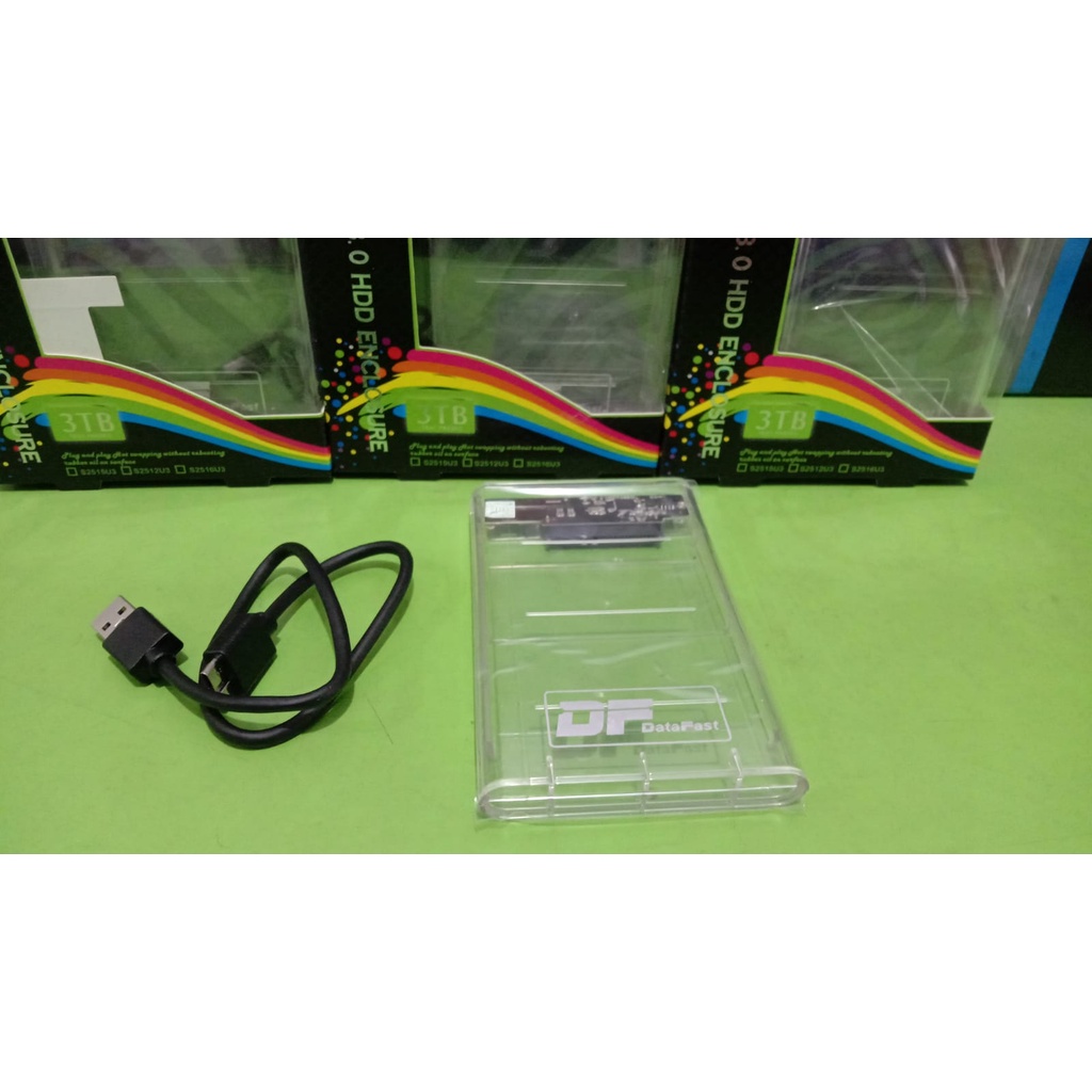 Casing HDD/SSD USB 3.0 Enclosure 2,5inch SATA Transparan