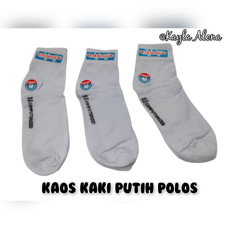 KAOS KAKI PUTIH HITAM PENDEK