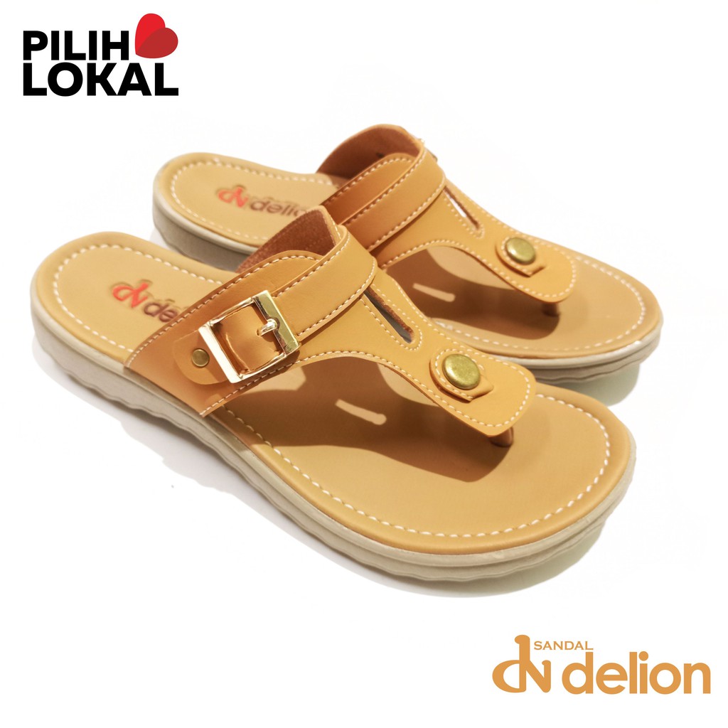 Sendal Jepit Wanita Kulit Murah Casual Santai Sandal Cewek Teplek Flat Flip Flop Cantik Kekinian