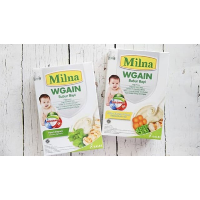 Milna Bubur Bayi Wgain 6+ dan 8+ 120gr