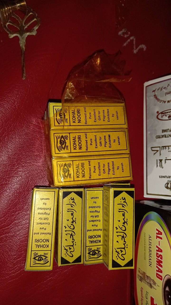 Paket Hemat Celak Arab Bubuk 1 Lusin + Tempat Kuningan + Minyak Wangi Kesturi Set Murah Itsmid Batu